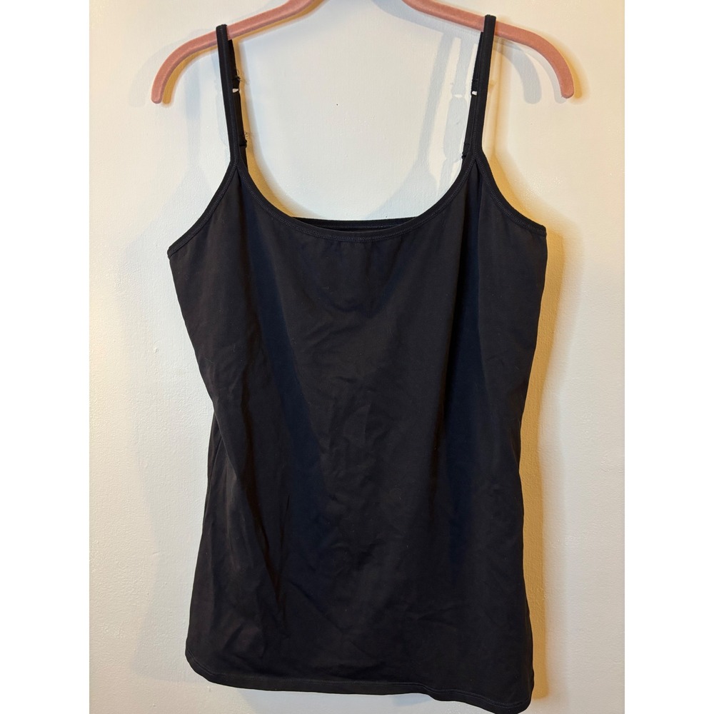 Pact Organic Black Cotton Shelf Bra Tank To XL Lot of Two